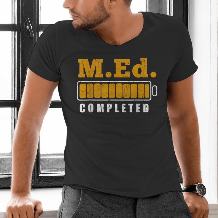 Master Graduation Completed Master Of Education Teacher Men Women Men's V-Neck T-Shirt