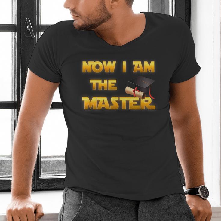 Now I Am The Master Shirt Graduation MBA Masters Tee Men's V-Neck T-Shirt