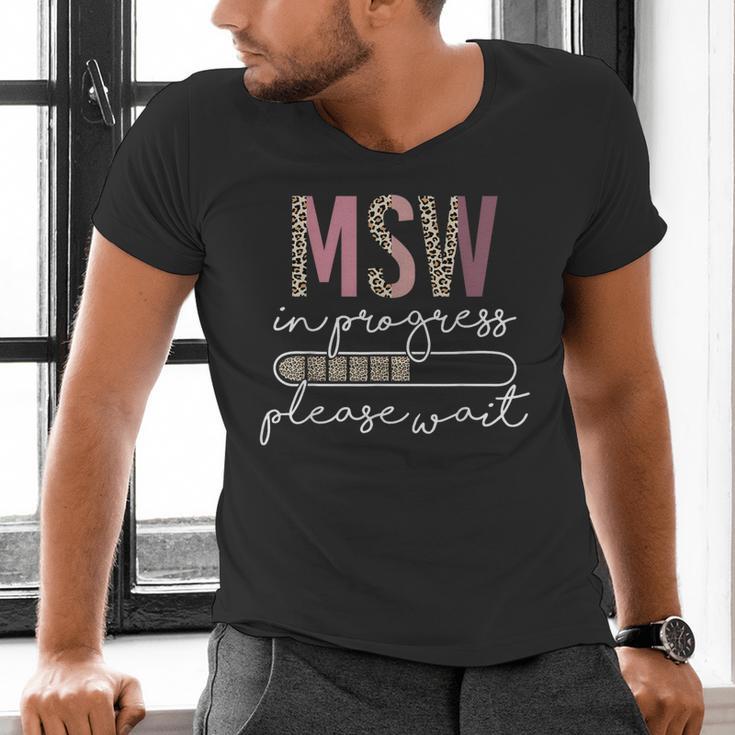Master Social Worker MSW Graduation Social Work Student Men's V-Neck T-Shirt