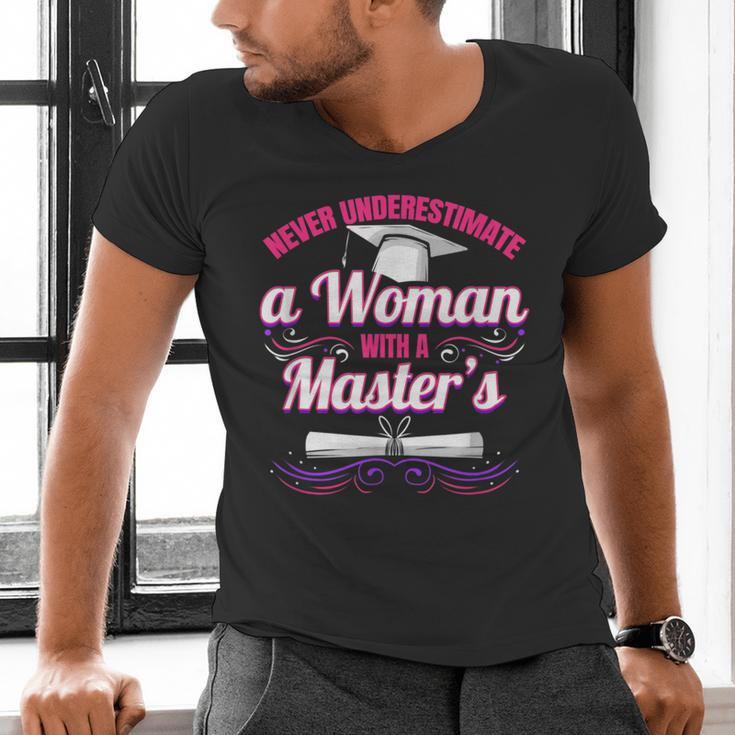 Master University Degree Master Graduation Party Girl Men's V-Neck T-Shirt