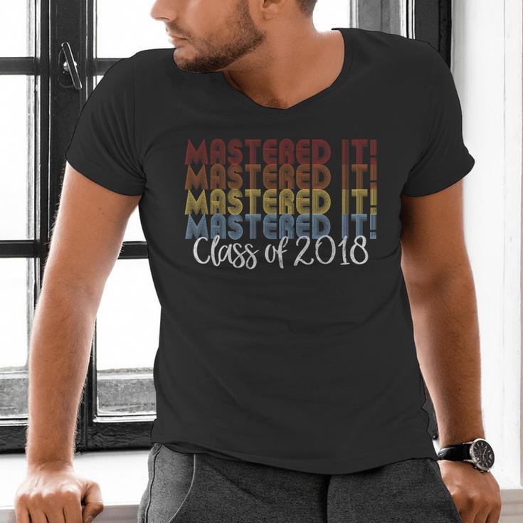 Mastered It Masters Degree Graduation Shirt For Him Her Men's V-Neck T-Shirt