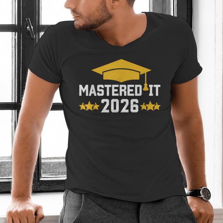 Masters Degree Graduation Mastered It Class Of 2026 Graduate Men's V-Neck T-Shirt