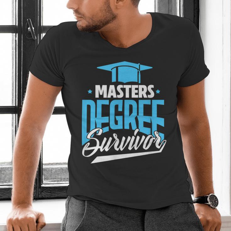 Master's Degree Graduation Masters Degree Survivor Men's V-Neck T-Shirt