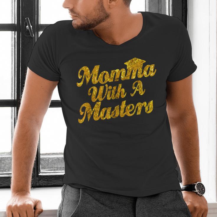 Masters Degree Graduation For Mom Wife Social Work MBA Men's V-Neck T-Shirt
