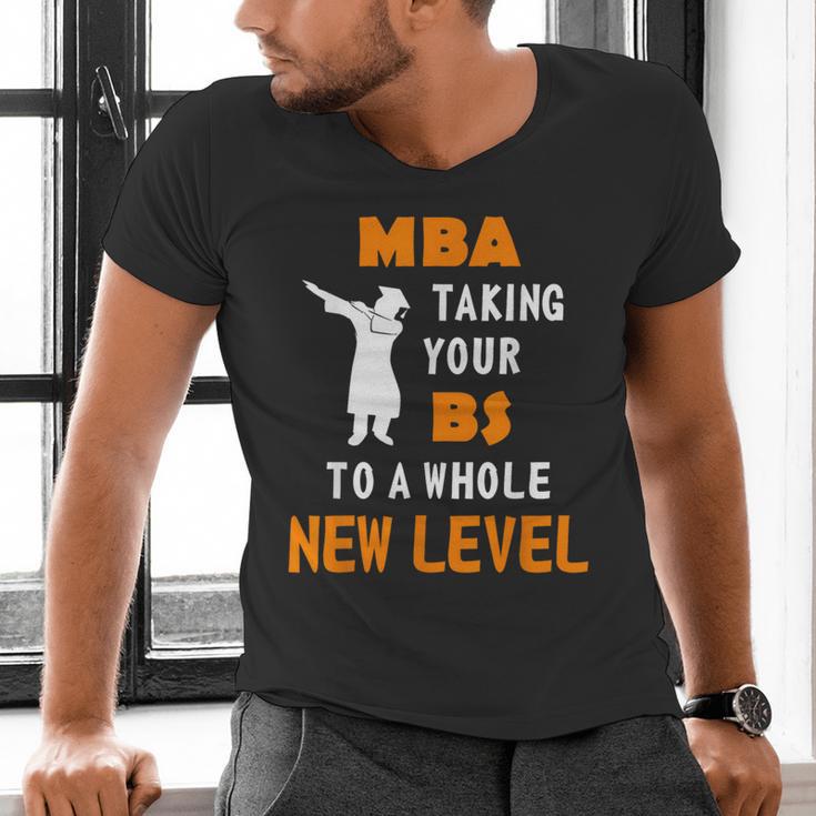 Masters Degree Graduation Shirt For MBA Grad Student Men's V-Neck T-Shirt