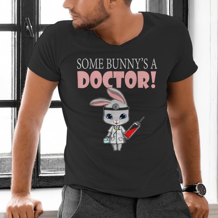 Med School Graduation Bunny Medical New Doctor Men's V-Neck T-Shirt