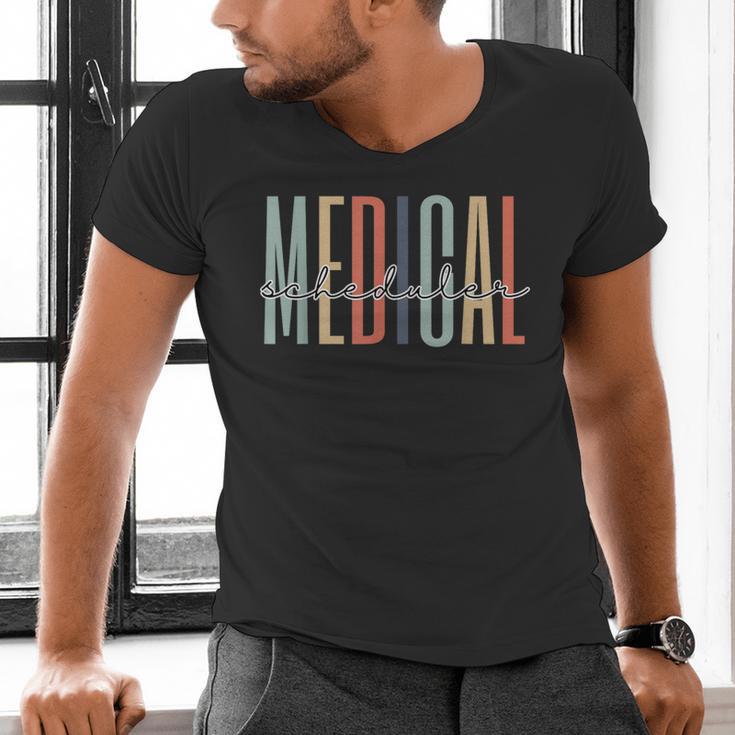 Medical Scheduler Healthcare Worker Appreciation Graduation Men's V-Neck T-Shirt