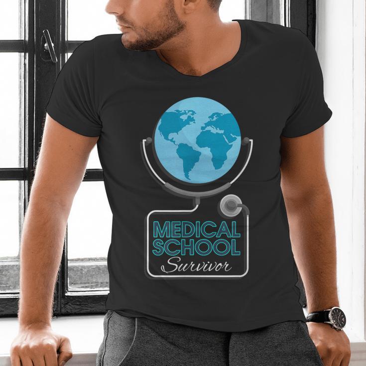 Medical School Survivor Med Graduation Men's V-Neck T-Shirt