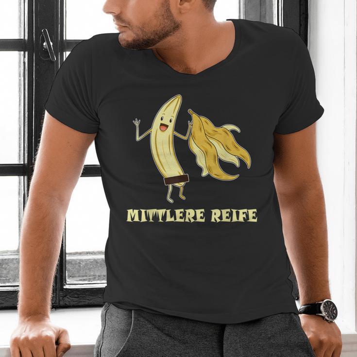 Medium Mature Banana Banana Real School Graduation Celebrations Men's V-Neck T-Shirt