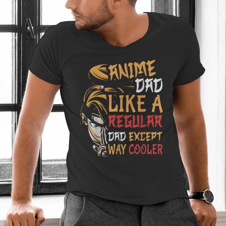 Men Anime Father's Day Anime Dad Except Way Cooler Men's V-Neck T-Shirt