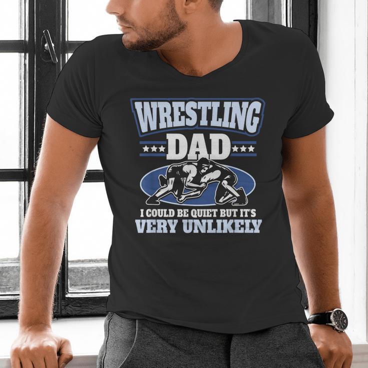 For Men Freestyle Wrestling Dad Men's V-Neck T-Shirt