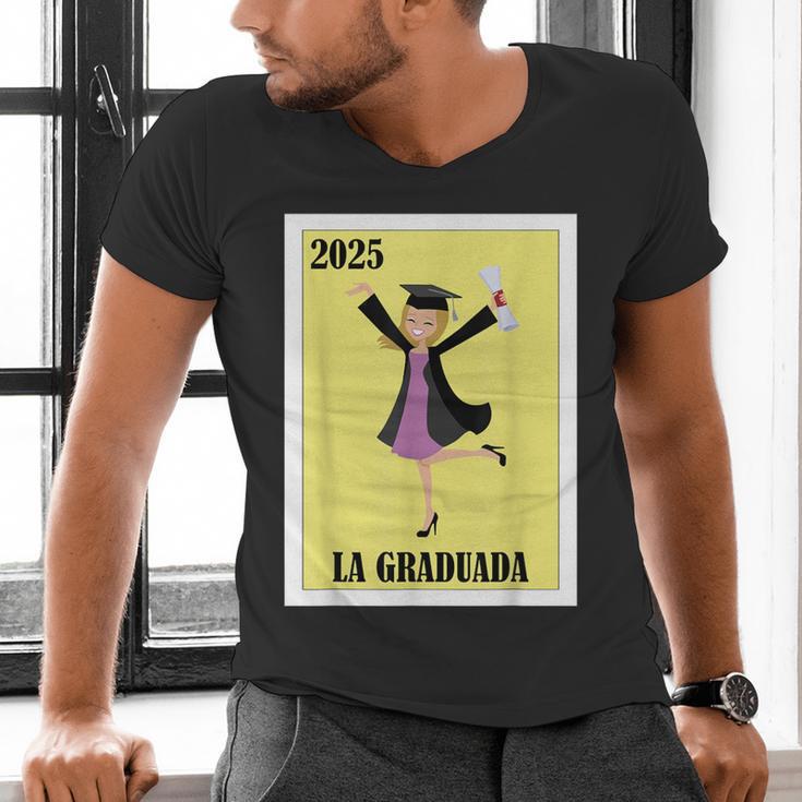 Mexican For Graduation La Graduada 2025 Men's V-Neck T-Shirt