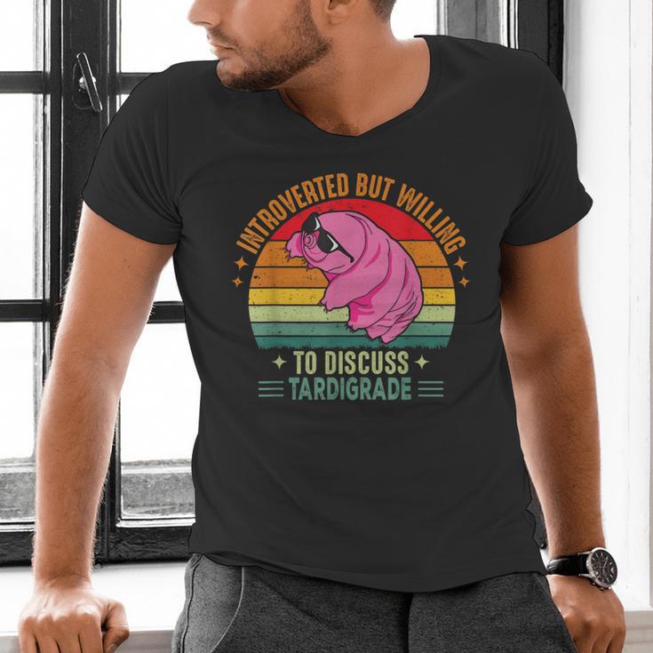 Microbiology Science Nerd STEM Introvert Tardigrades Lover Men's V-Neck T-Shirt Microbiology Science Nerd STEM Introvert Tardigrades Lover Men's V-Neck T-Shirt