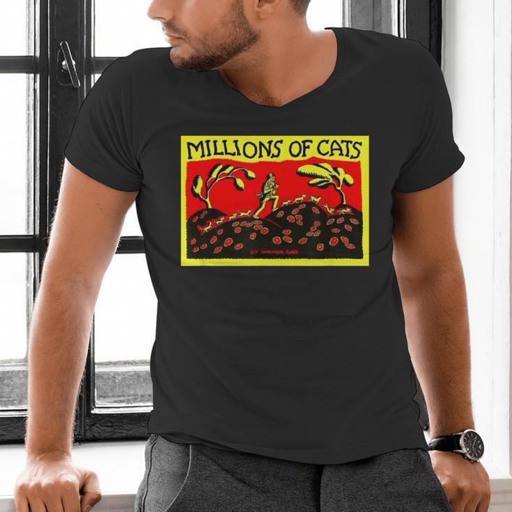 Millions Of Cats Book Cover Men's V-Neck T-Shirt Millions Of Cats Book Cover Men's V-Neck T-Shirt