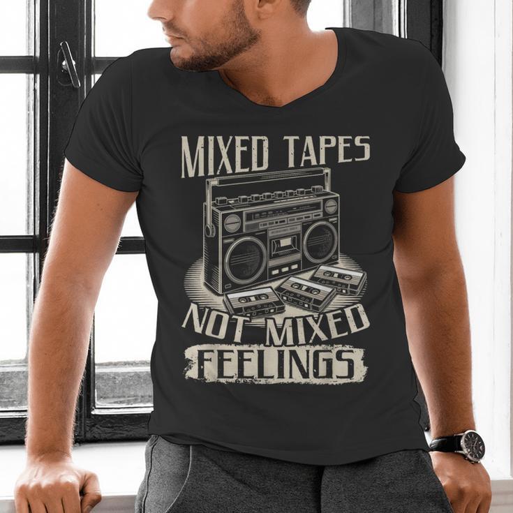 Mixed Tapes Not Feelings Nostalgia Retro Cassette Tape Men's V-Neck T-Shirt Mixed Tapes Not Feelings Nostalgia Retro Cassette Tape Men's V-Neck T-Shirt