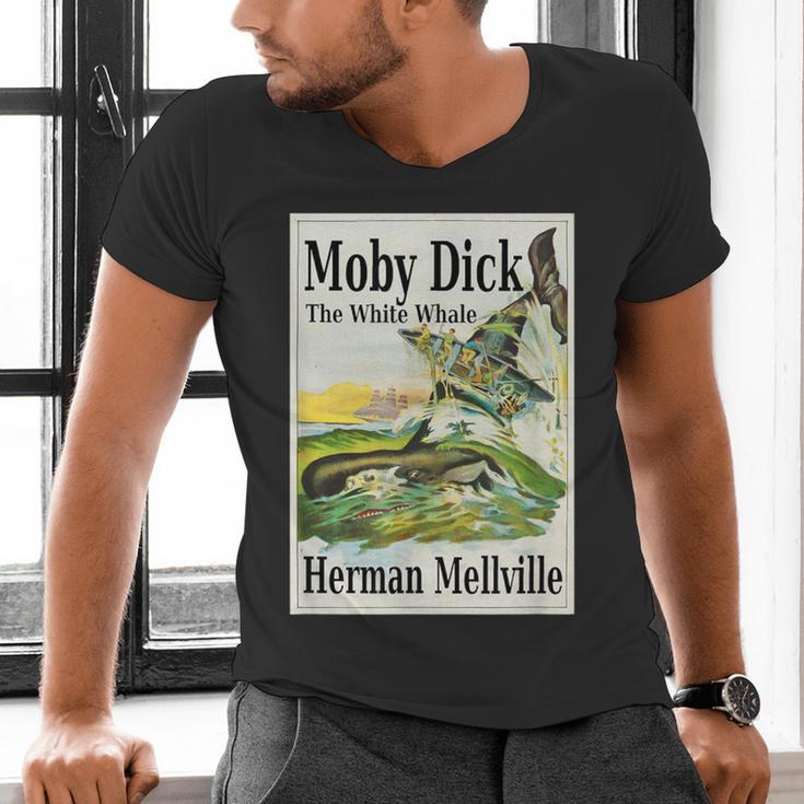Moby Dick Book Cover Illustration Men's V-Neck T-Shirt