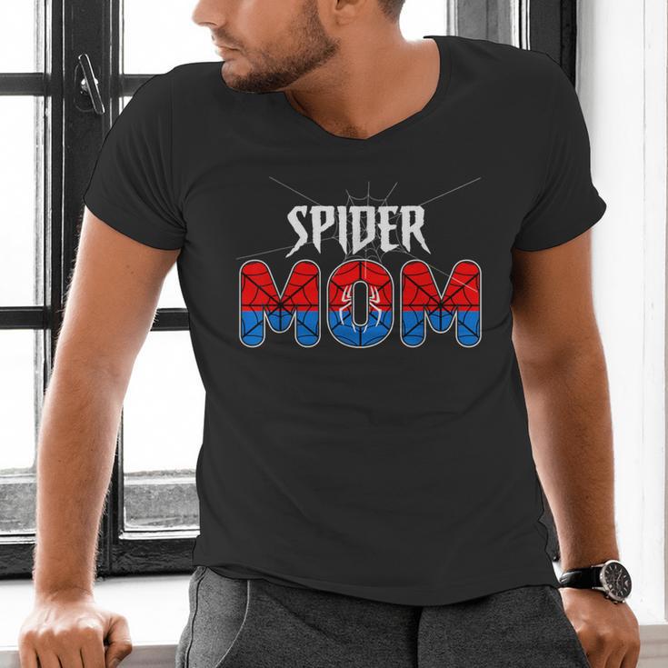 Mom And Dad Spider Family Matching Birthday Halloween Men's V-Neck T-Shirt