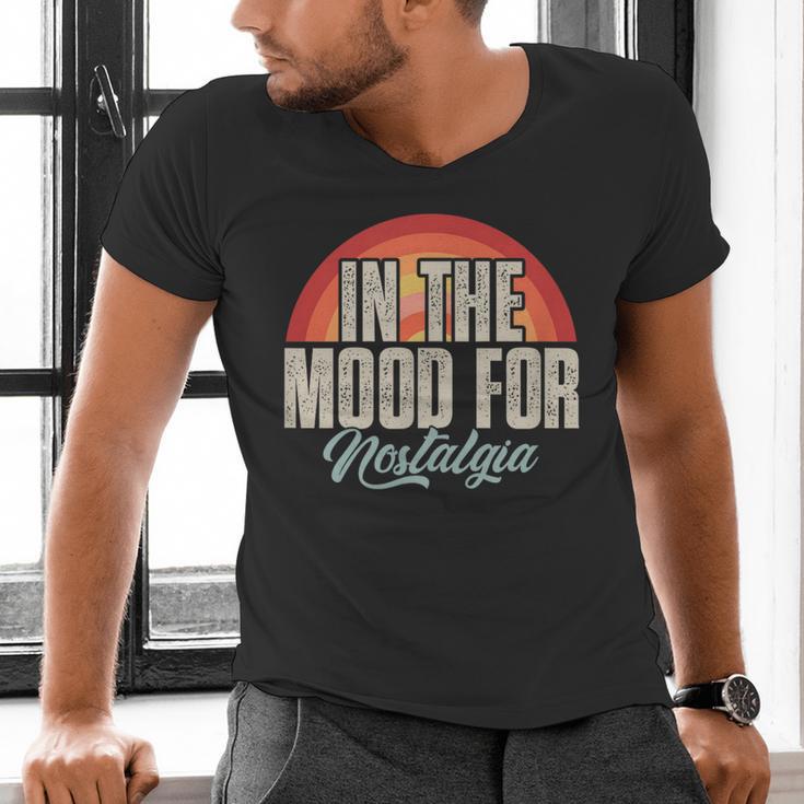 In The Mood For Nostalgia Vintage 80s 90s Retro Men's V-Neck T-Shirt In The Mood For Nostalgia Vintage 80s 90s Retro Men's V-Neck T-Shirt