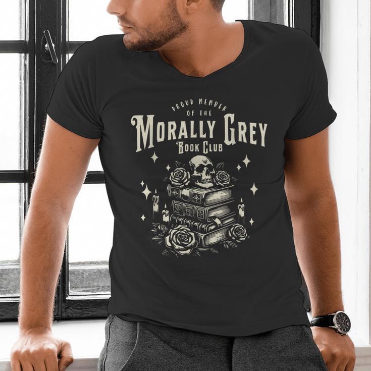 Morally Grey Book Club Reading Shirt Bookish Bookworm Men's V-Neck T-Shirt Morally Grey Book Club Reading Shirt Bookish Bookworm Men's V-Neck T-Shirt