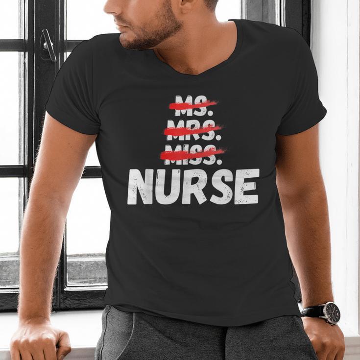 MsMrs Miss NURSE Nursing Graduation Men's V-Neck T-Shirt