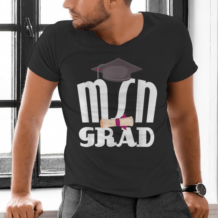 MSN Masters Graduation Men Women Son Daughter Men's V-Neck T-Shirt