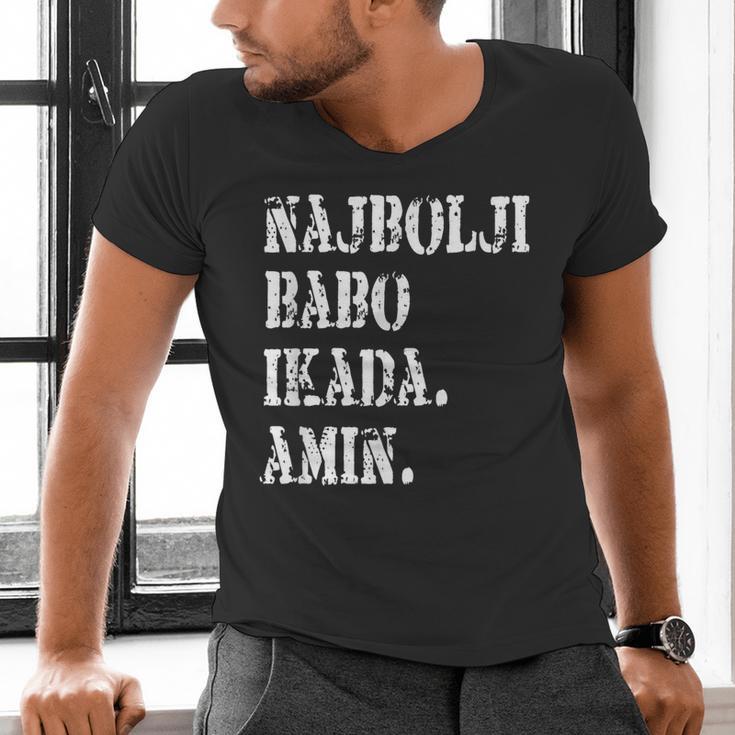 Najbolji Babo Ikad Bosnian Dad Men's V-Neck T-Shirt