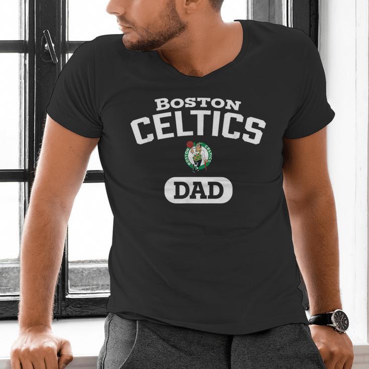 NBA Boston Celtics Dad Arched Team Logo Men's V-Neck T-Shirt