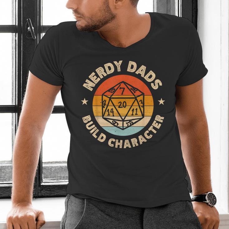 Nerdy Dads Build Character Men's V-Neck T-Shirt