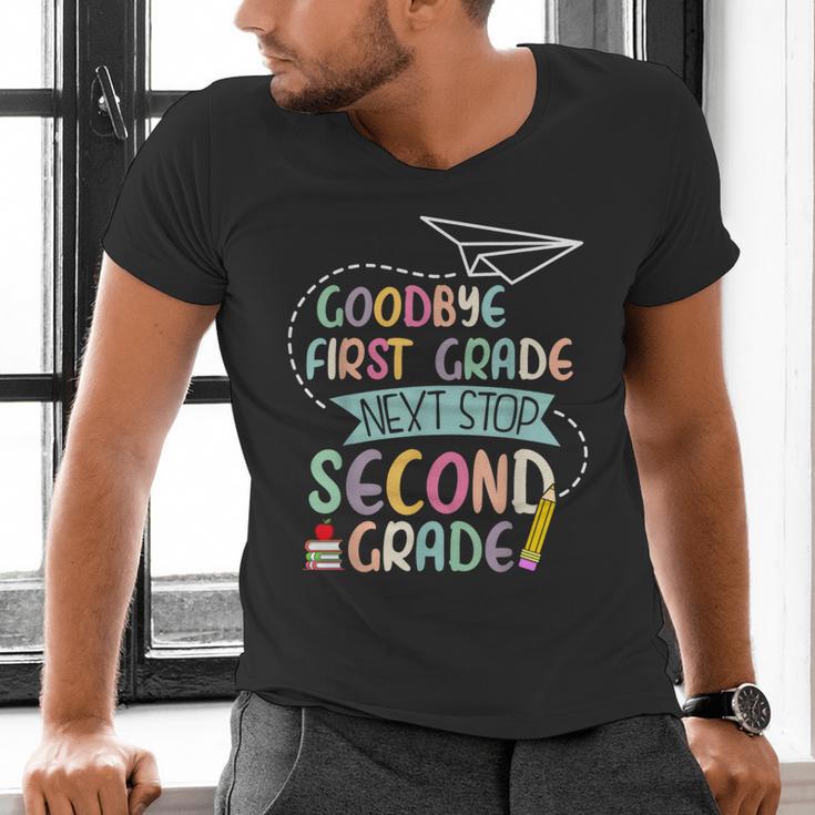 Next Stop 2nd Grade 1st First Grade Graduation Last Day Men's V-Neck T-Shirt