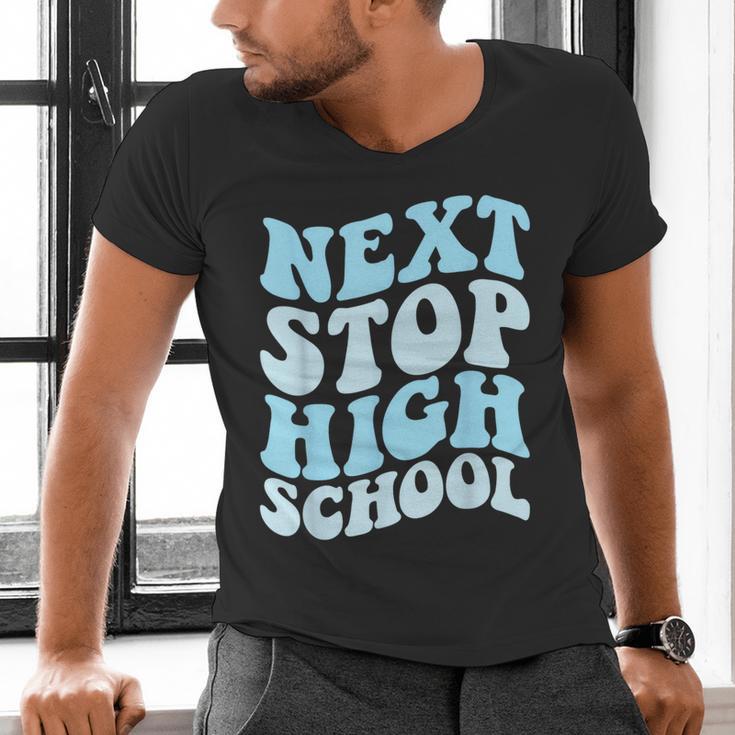 Next Stop High School Elementary School Graduation 2025 Men's V-Neck T-Shirt
