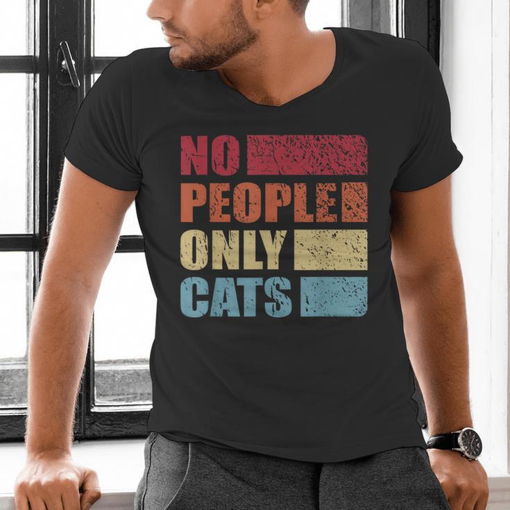 No People Only Cats Introvert Men's V-Neck T-Shirt