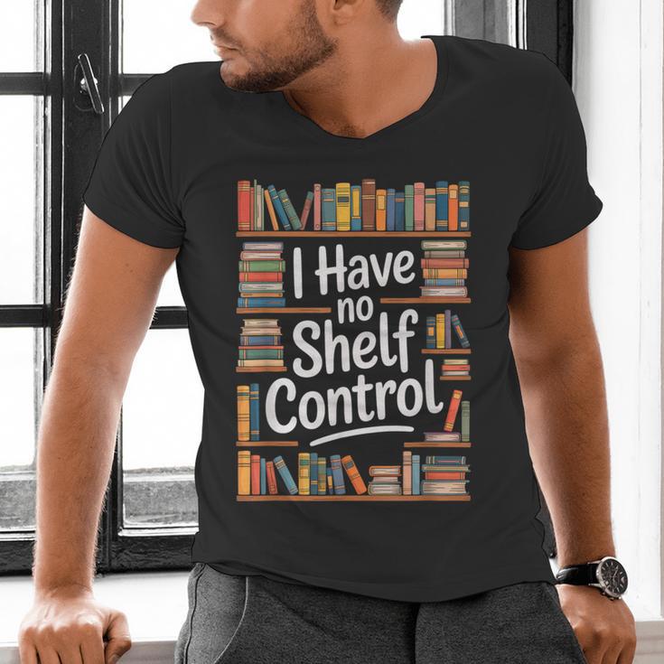 I Have No Shelf Control Book Lovers Vintage Floral Men's V-Neck T-Shirt