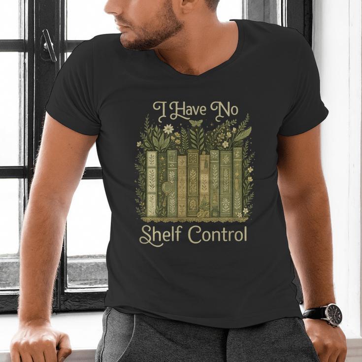 I Have No Shelf Control Vintage Botanical Books Graphic Men's V-Neck T-Shirt