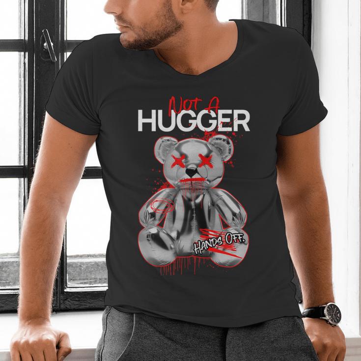 Not A Hugger Teddy Bear Antisocial Introvert Men's V-Neck T-Shirt