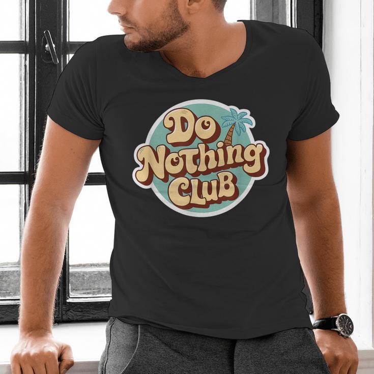 Do Nothing Club Lazy Introvert Gen Y Millennials Men's V-Neck T-Shirt Do Nothing Club Lazy Introvert Gen Y Millennials Men's V-Neck T-Shirt