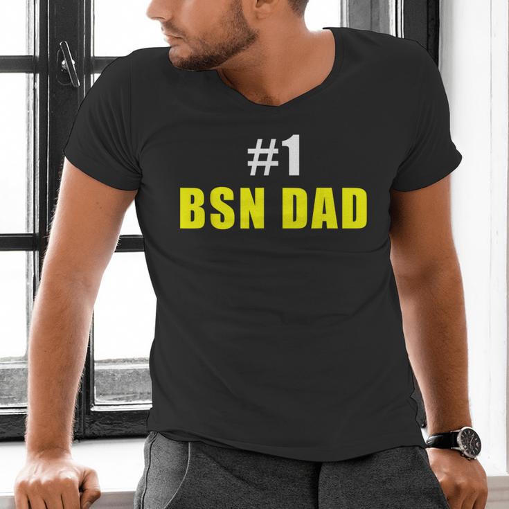 Nurse BSN Student Graduate Dad Nursing Graduation Men's V-Neck T-Shirt