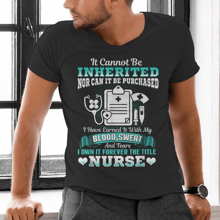 Nursing School Graduation Inherited RN LPN Nurse Grad 2021 Men's V-Neck T-Shirt