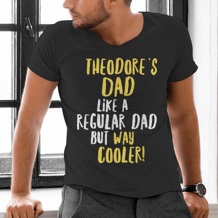 Theodore's Dad Text Men Boys Men's V-Neck T-Shirt