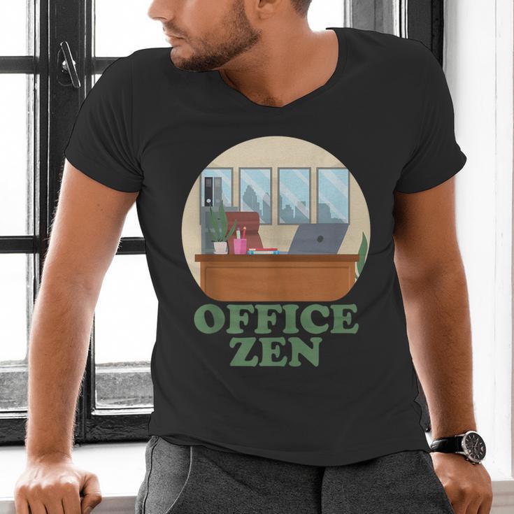 Office Zen Introvert Office Staff Secretary Employee Admin Men's V-Neck T-Shirt