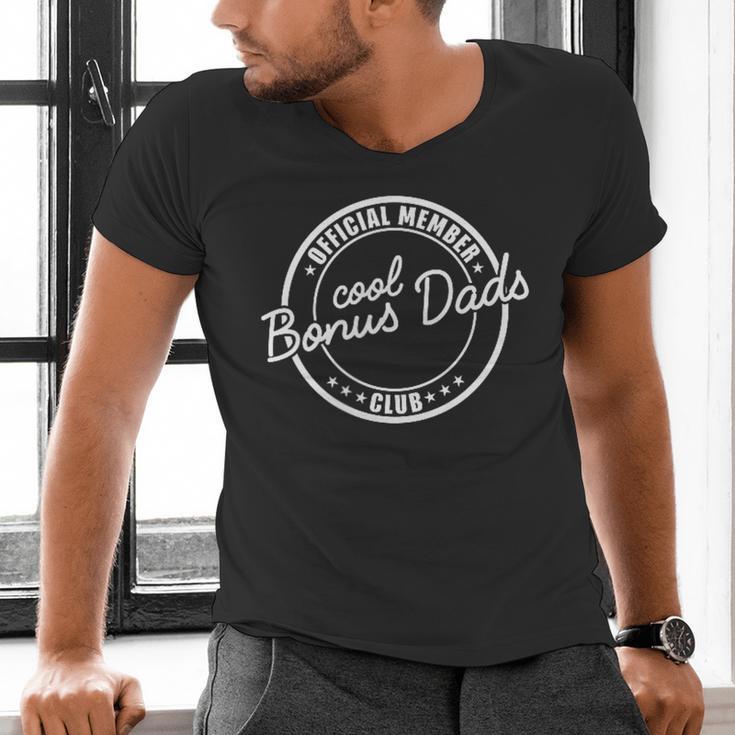 Official Member Cool Bonus Dads Club Dad Father's Day Men's V-Neck T-Shirt Official Member Cool Bonus Dads Club Dad Father's Day Men's V-Neck T-Shirt