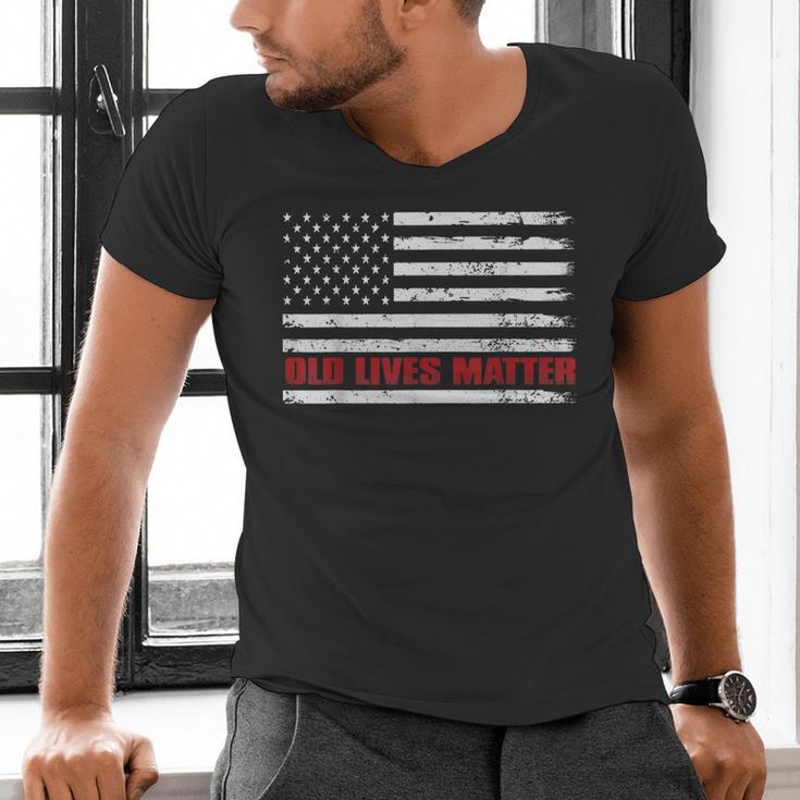 Old Lives Matter Tshirt 60th Birthday For Men 50th Dad Men's V-Neck T-Shirt