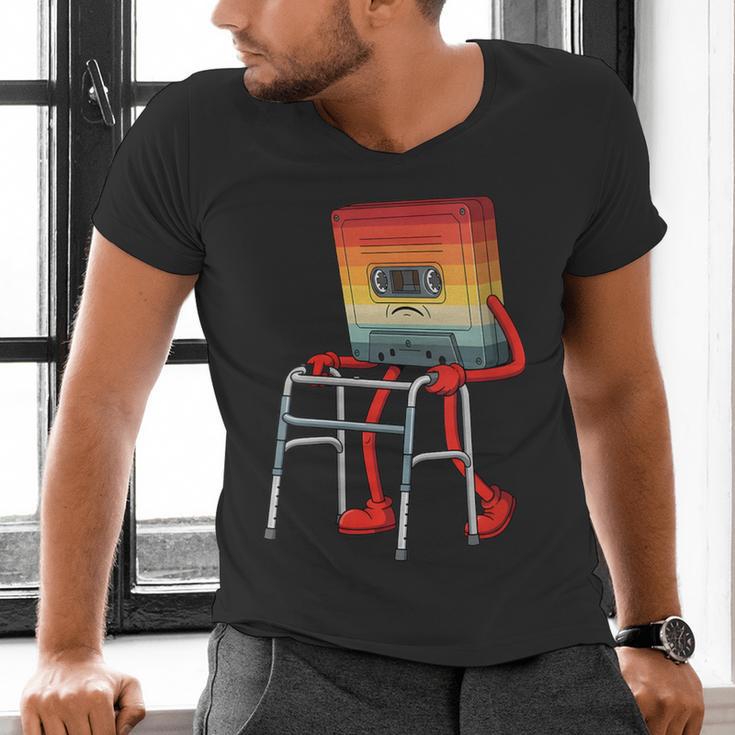 Old Vintage Cassette Tape 70s 80s 80s Outfit Nostalgia Men's V-Neck T-Shirt Old Vintage Cassette Tape 70s 80s 80s Outfit Nostalgia Men's V-Neck T-Shirt