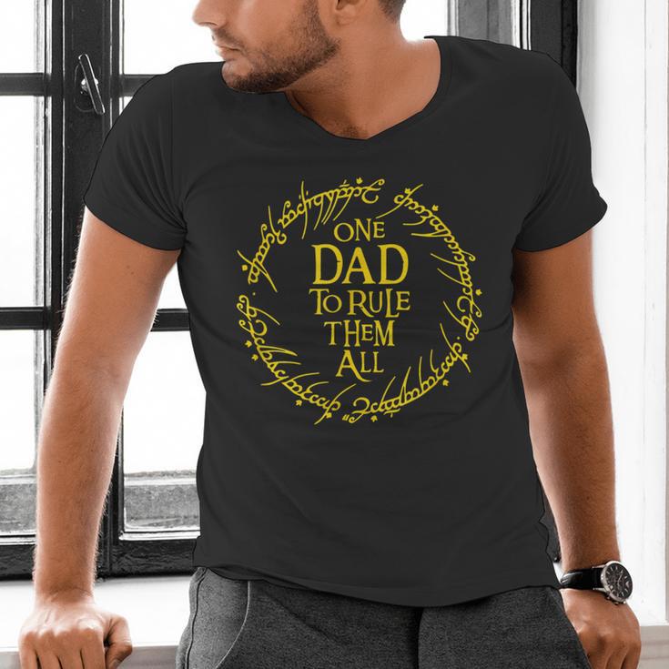ONE DAD TO RULE THEM ALL Men's V-Neck T-Shirt ONE DAD TO RULE THEM ALL Men's V-Neck T-Shirt
