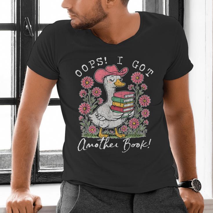 Oops I Got Another Book Goose Reading Humor Men's V-Neck T-Shirt