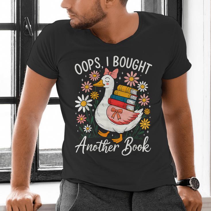 Oops I Bought Another Book Goose Reader Men's V-Neck T-Shirt Oops I Bought Another Book Goose Reader Men's V-Neck T-Shirt