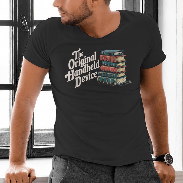 The Original Handheld Device Book Fair Book Lover Men's V-Neck T-Shirt The Original Handheld Device Book Fair Book Lover Men's V-Neck T-Shirt