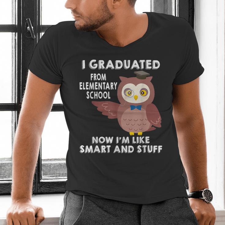 Owl Elementary Graduation Shirt-6th Grade Graduation Men's V-Neck T-Shirt