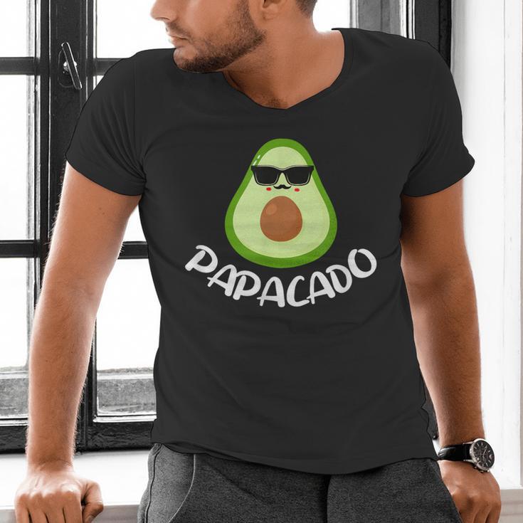 Papacado Avocado Dad Daddy Father's Day Men's V-Neck T-Shirt