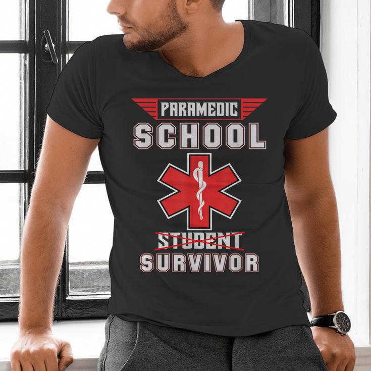 Paramedic School Graduation Shirt Survivor Men's V-Neck T-Shirt