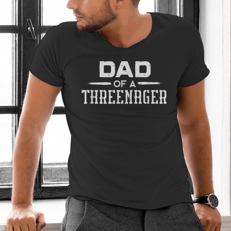 Parenting Dad Of A Threenager Men's V-Neck T-Shirt Parenting Dad Of A Threenager Men's V-Neck T-Shirt